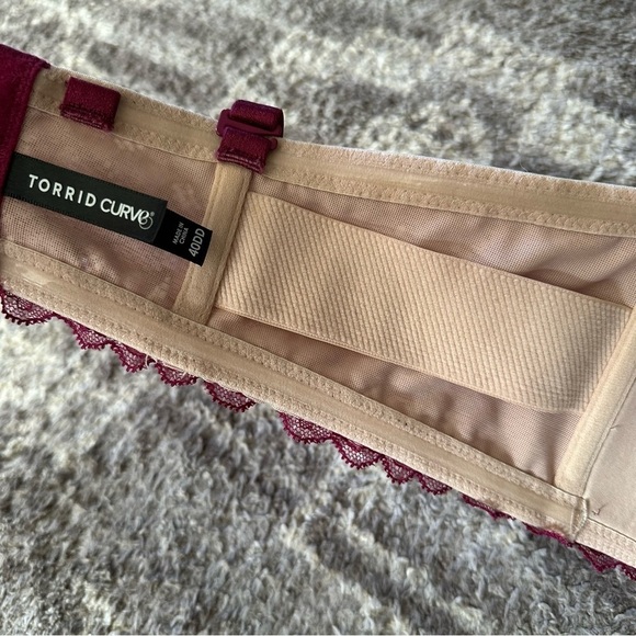 NWOT Torrid Push Up Multiway Bra Purple Tan Lace 40DD - Picture 7 of 9